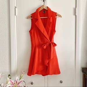 Red Wrap Romper